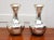 Pair of silvered (could be mercury glass) modernist vases.