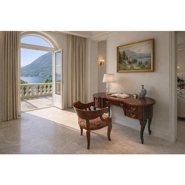 Wood Bean-Shaped Desk and Tub Chair, 1960s, Set of 2 For Sale - Image 7 of 13