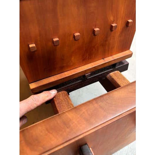 Late 20th Century Birdie Miller Jewelry Box, Mahogany & Walnut, Modern Design, USA For Sale - Image 5 of 16