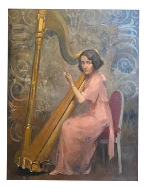 Jules Courvoisier, Harmonic Sounds, Oil on Canvas, Framed
