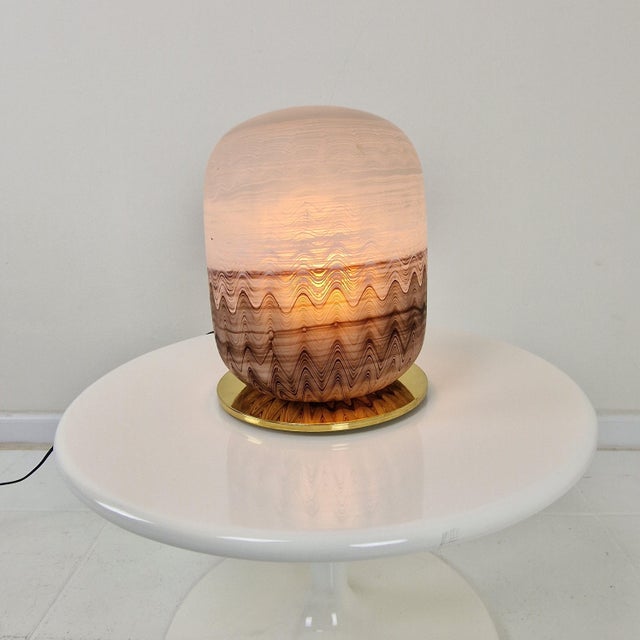 Vintage Hand-Blown Murano Glass Table Lamp, Italy, 1970 For Sale - Image 13 of 13