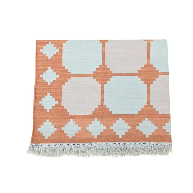 Casa Cosima Mishka Rug, 9' x 12', Terra Cotta, Pink and White For Sale - Image 4 of 5
