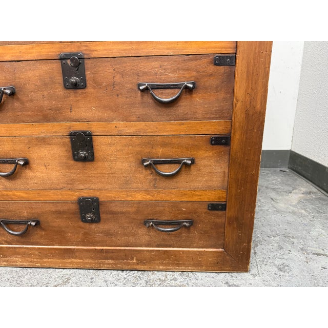 Japanese Two Piece Tansu Chest of Drawers For Sale - Image 10 of 12