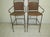 1980s Black Metal Frame Woven Brown Leather High Back Bar Stools Set of 2 For Sale - Image 12 of 12