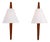 Mid-Century Modern Swedish Wall Sconces in Teak by Uno & Östen Kristiansson for Luxus, 1975, Set of 2 For Sale