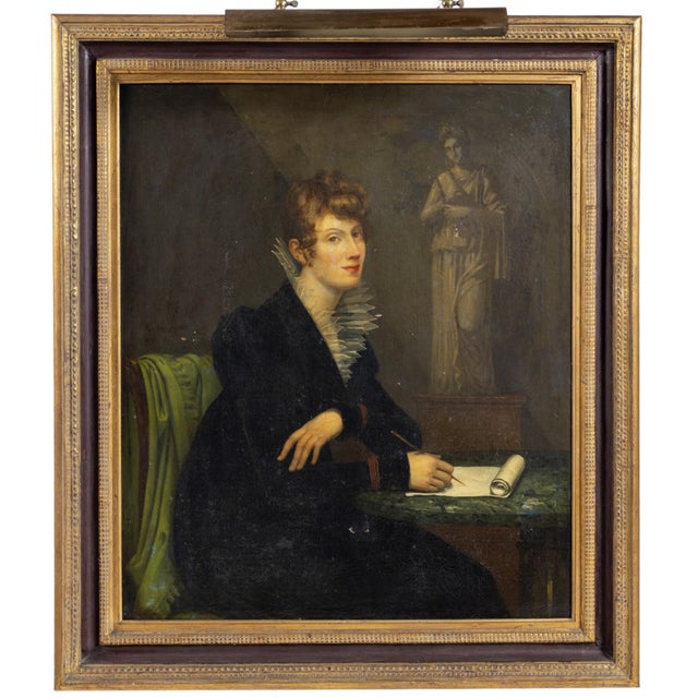 Hans Thoma, Portrait of Ida Müller, Single Woman Scholderer, 19th Century, Oil Painting on Canvas, Framed For Sale - Image 5 of 6