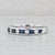 Modern 0.57ctw Blue Sapphire Diamond Wedding Band 14k White Gold Sz 8.25 Stackable Ring For Sale - Image 3 of 7