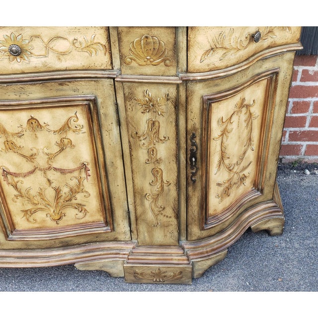 Large Hooker Furniture Seven Seas Distressed Painted Dining Room Buffet Credenza Chairish