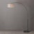 Mid-Century Modern 1960s Nova of California 1-Light Float Arc Floor Lamp -Mid Century Modern, Black Nickel Finish, Cashmere Gray Linen Shade, Dimmable For Sale - Image 3 of 4