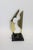 Hivo Van Teal Signed Abstract Sculpture in Polished Brass and Black Lucite from a Palm Beach estate has been...