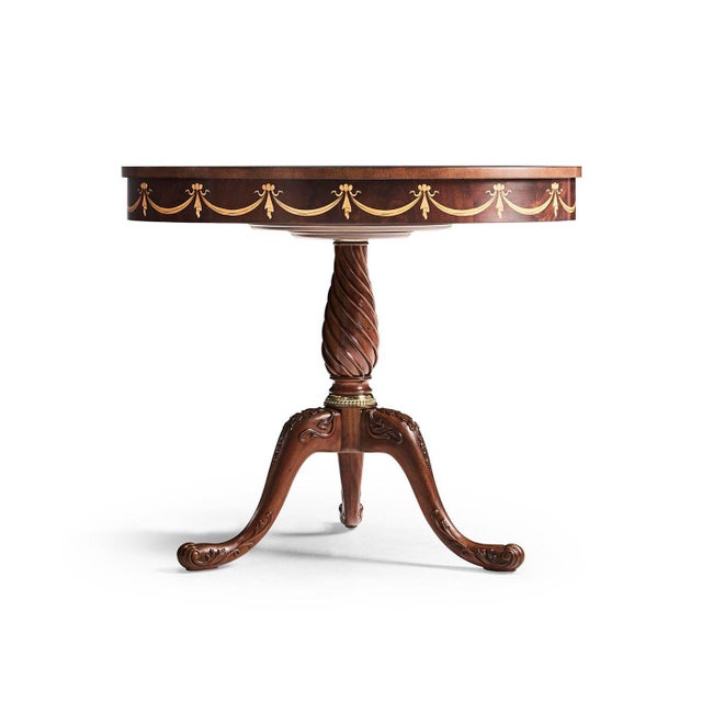 English Mahogany Oval Side Table For Sale - Image 4 of 10