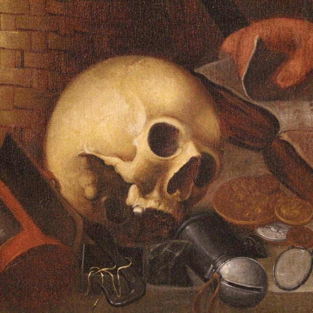 Flemish Artist, Saint Jerome in His Study, 1630, Oil on Canvas, Framed For Sale - Image 9 of 16