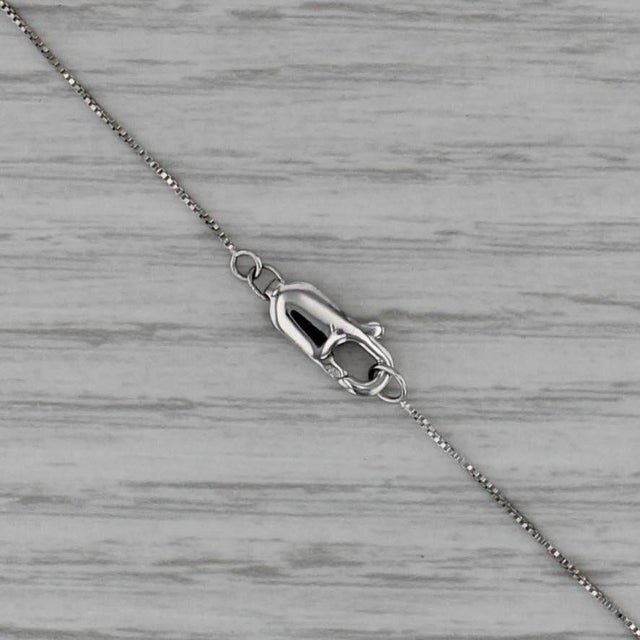 Modern 0.45ctw Diamond Eternity Oval Pendant Necklace 14k White Gold 18.75" Box Chain For Sale - Image 3 of 6