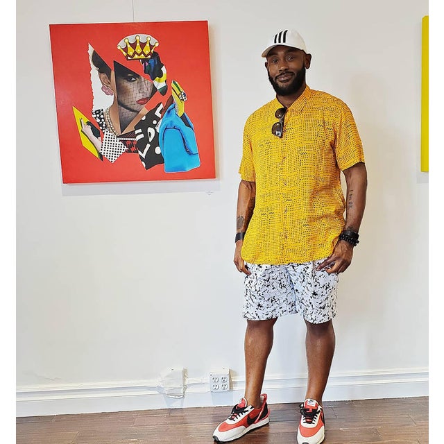 Wood "A Bit of a Drama Queen" Acrylic on Wood Original Art by Vakseen For Sale - Image 7 of 12