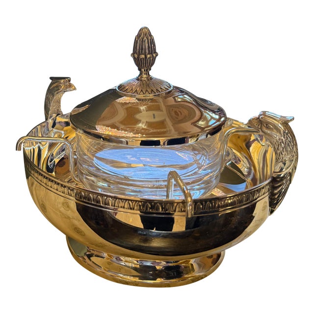 1980s Christofle Silver-Plated Caviar Serving Set With Box For Sale