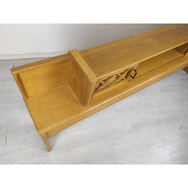 Vintage Oak Headboard For Sale - Image 10 of 18