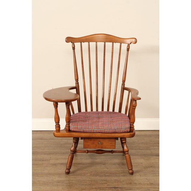 Heywood Wakefield Pair of Maple Windsor Writing Chairs For Sale - Image 9 of 12