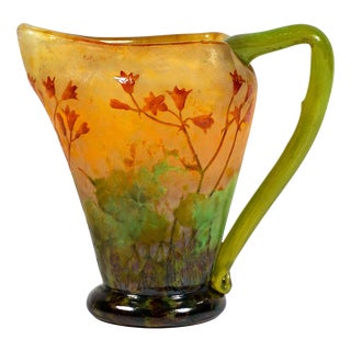 Art Nouveau Rain of Fire Vase with Coralbell Decor from Daum Nancy, France, 1900 For Sale