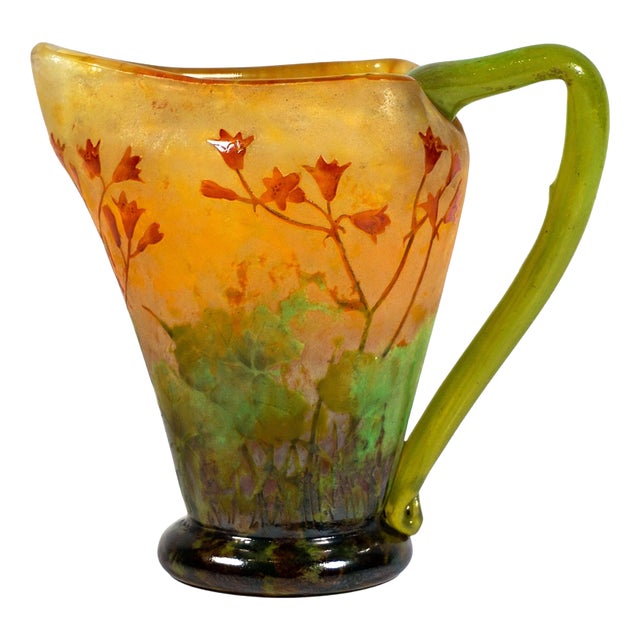 Art Nouveau Rain of Fire Vase with Coralbell Decor from Daum Nancy, France, 1900 For Sale