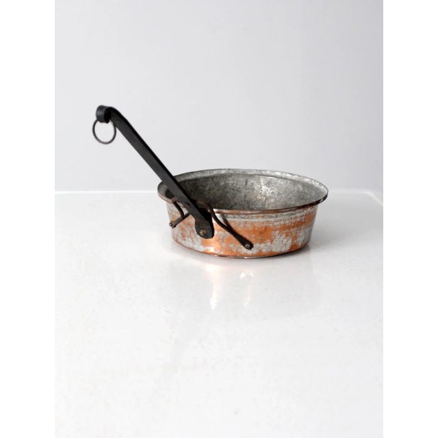 Late 19th Century Antique Hammered Copper Pan For Sale - Image 5 of 11