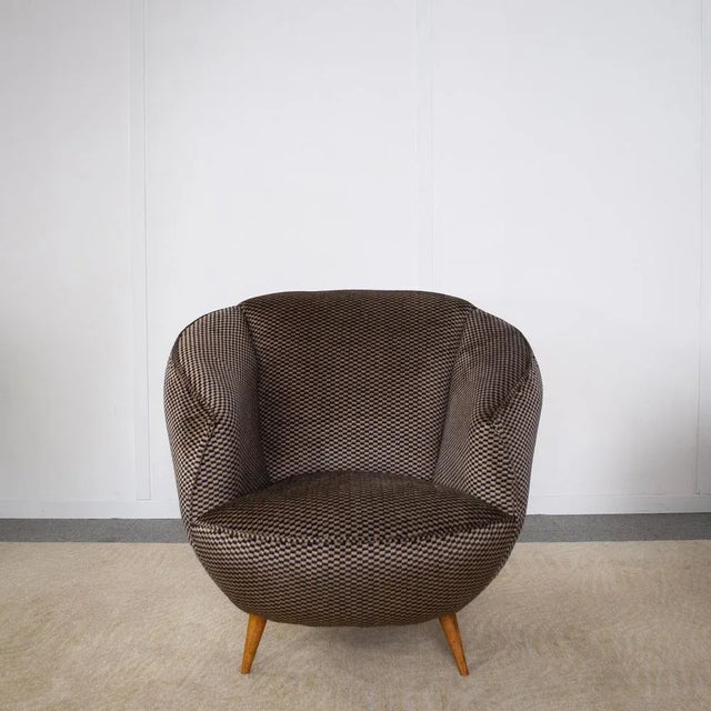 Set of Armchairs attributed to Gio Ponti, 1950s, in Good conditions. Designed 1950 to 1959 This piece is attributed to the...