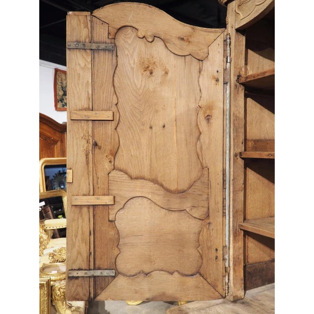Circa 1730 Bleached Oak Buffet Deux Corps From Laval, France For Sale - Image 10 of 13