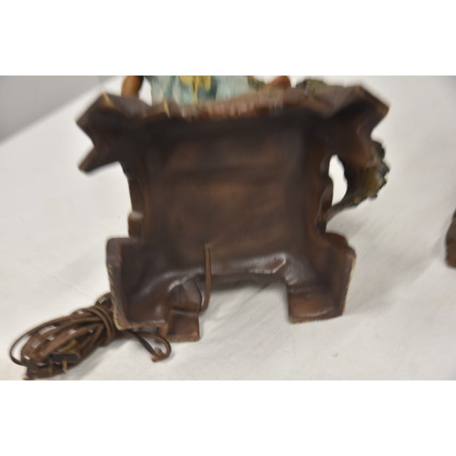 Late 19th Century Monumental Austrian Terracotta Orientalist Lamps - a Pair For Sale - Image 15 of 17