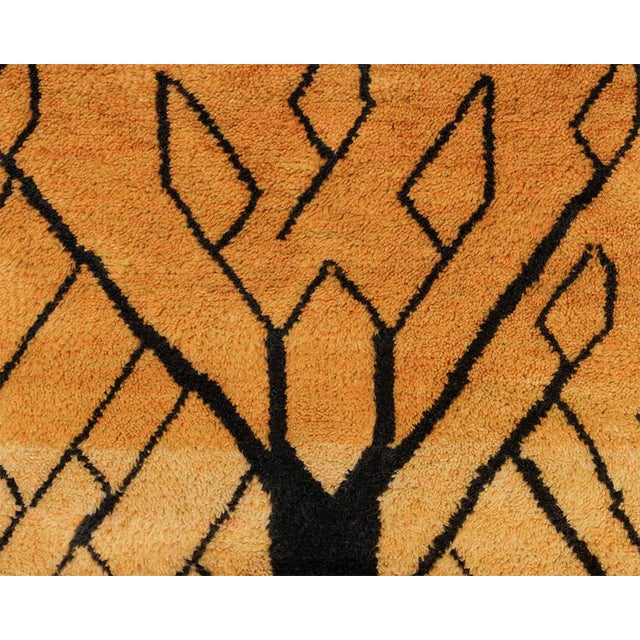 Textile Premium Hand-Knotted Moroccan Wool Rug | 10'2" X 7'11" | One of a Kind For Sale - Image 7 of 9