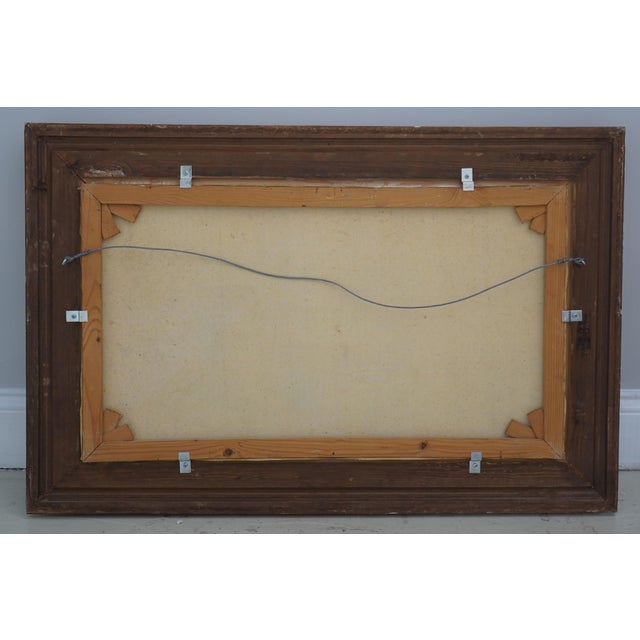 A.v. Woerkom Artist Signed Rustic Landscape Oil Painting For Sale - Image 11 of 11