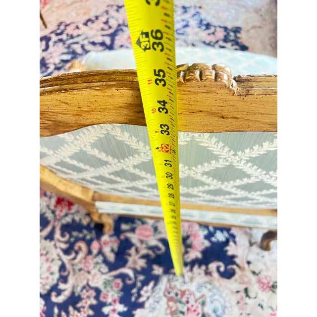 Pair of Early 1990s Era Paint Decorated French Louis XV Bergere Chairs For Sale In New York - Image 6 of 12