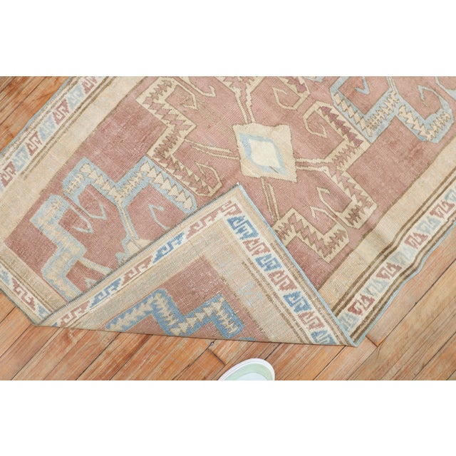 Mid 20th Century Zabihi Collection Mauve Scatter Rug - 3'2" x 4'9" For Sale In New York - Image 6 of 6