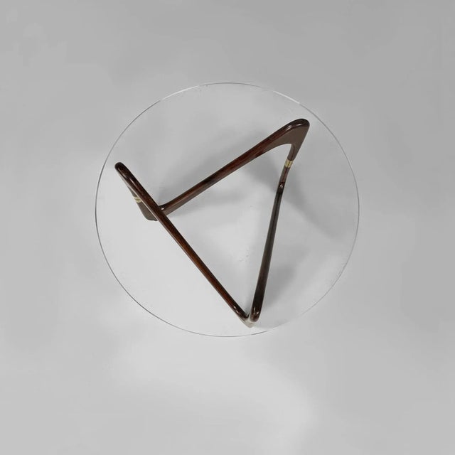 Metal Mid-Century Modern Coffee Table in Glass and Wood, Italy, 1950s For Sale - Image 7 of 15