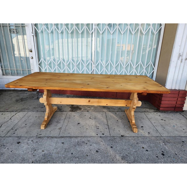 Rustic Solid Pine Dining Table For Sale - Image 12 of 12