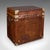 2000 - 2009 Pair of Late Vintage Campaign Luggage Trunks, English Leather Bedside Nightstand For Sale - Image 5 of 12