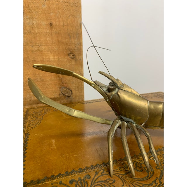 Mid 20th Century Brass Crawfish For Sale - Image 4 of 5