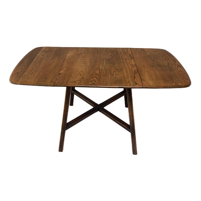 Old Colonial 377 Drop Leaf Dining Table in Elm from Ercol, 1950s For Sale