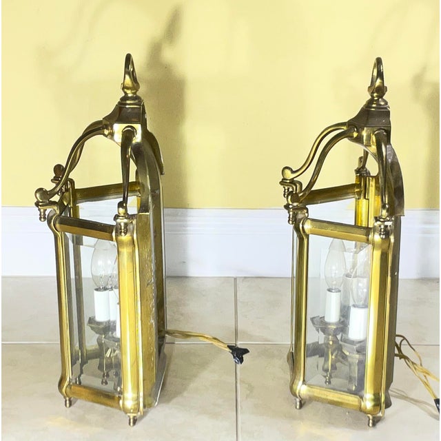 Bring old-world elegance and dramatic illumination into your home with this exceptional matching pair of heavy, solid...