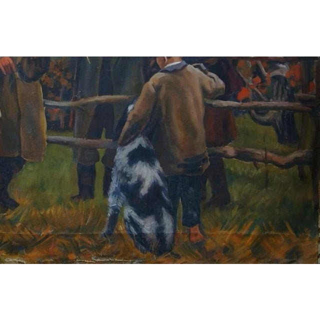 1970s Lenin and the Peasants, Oil Painting, Socialist Realism 118-178 For Sale - Image 6 of 6