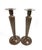 Early 20th Century Pair Silver Crest Sterling-Decorated Bronze Candlesticks, 9 7/8” (A1509) For Sale - Image 11 of 14