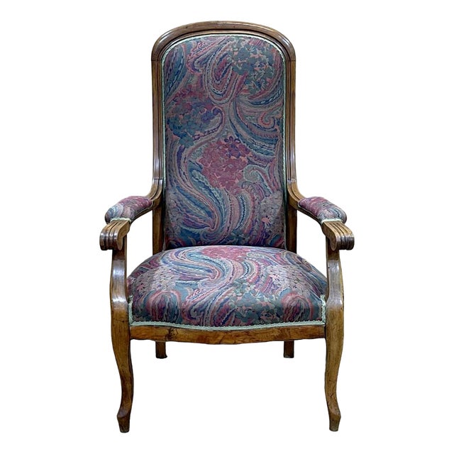 Voltaire Armchair in Walnut, 1930s For Sale