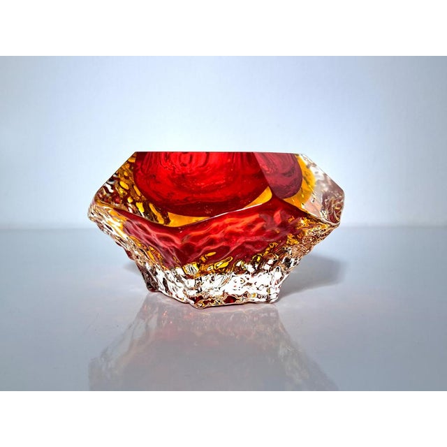 Red Submerged Murano Glass Ashtray from Alessandro Mandruzzato, 1970s For Sale - Image 8 of 8