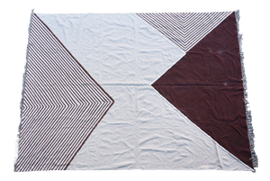 Large Kelim Throw with Geometric Pattern, 1970s