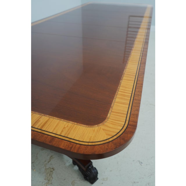 Baker Banded Mahogany Neoclassical Dining Room Table For Sale - Image 14 of 18