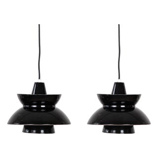 Vintage Danish Pendant Lamps by Henning Klok for Louis Poulsen, 1950s, Set of 2 For Sale