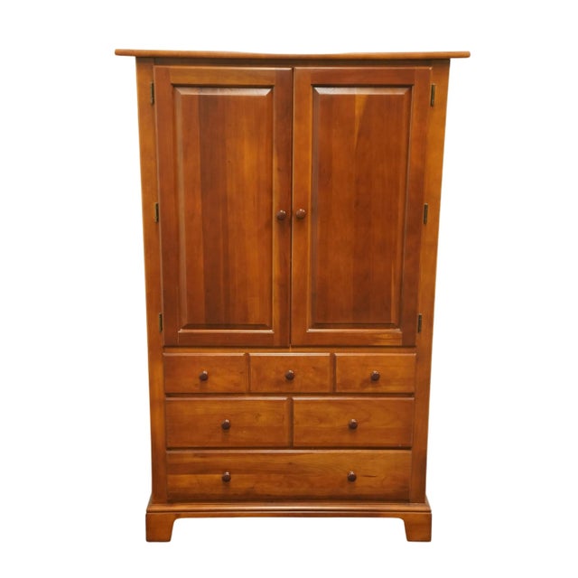 Stanley Furniture Cherry Rustic Country French 40" Clothing / Media Door Chest 21913-70012 For Sale - Image 13 of 13