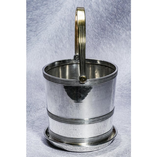 1960s Classic Vintage Mid Century Modern MCM Banded Silverplate Ice Bucket Barware Home Decor For Sale In New York - Image 6 of 17