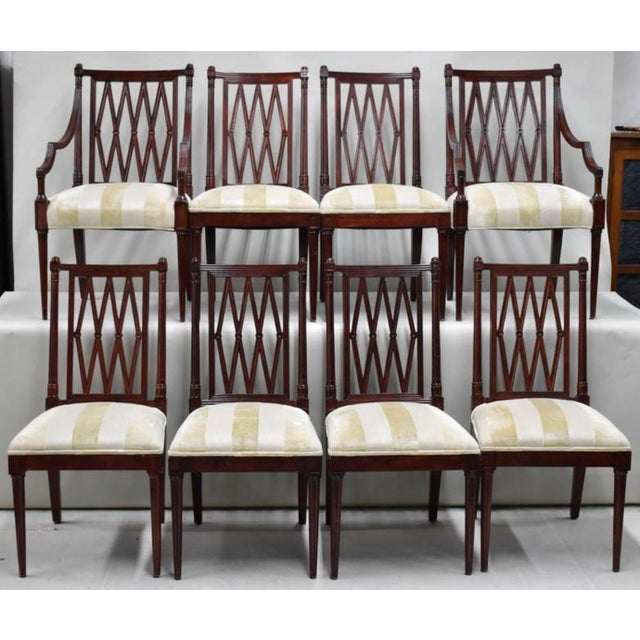 20th-C. Georgian Style Carved Mahogany Dining Chairs - Set of 8 For Sale In Atlanta - Image 6 of 6