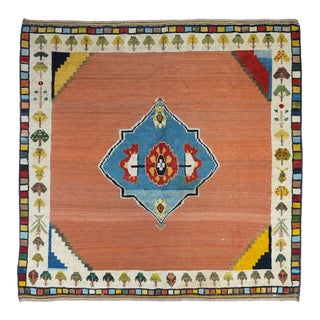 1940s Vintage Gabbeh Rug 6'5'' X 6'7'' For Sale