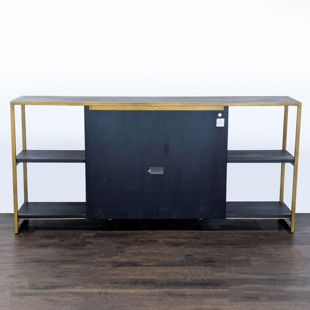 2010s Crate & Barrel Three Tier Tv Stand For Sale - Image 5 of 8