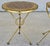 Metal Italian Gold Gilt Folding Mosaic Side Drink Tables 1960s Pair For Sale - Image 7 of 16